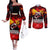I Stand with Tigray Couples Matching Off The Shoulder Long Sleeve Dress and Long Sleeve Button Shirt Tigray Independence - Fist of Freedom