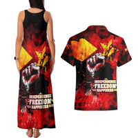 I Stand with Tigray Couples Matching Tank Maxi Dress and Hawaiian Shirt Tigray Independence - Fist of Freedom