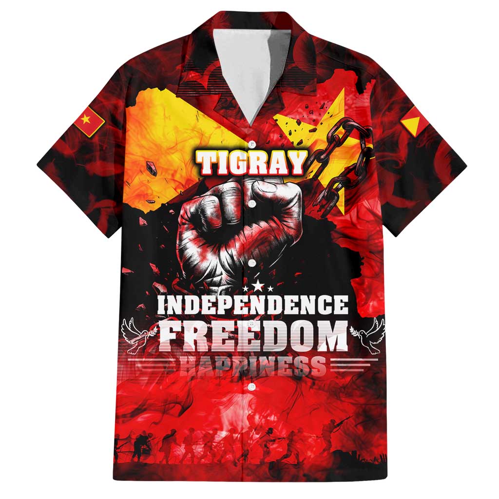 I Stand with Tigray Family Matching Long Sleeve Bodycon Dress and Hawaiian Shirt Tigray Independence - Fist of Freedom