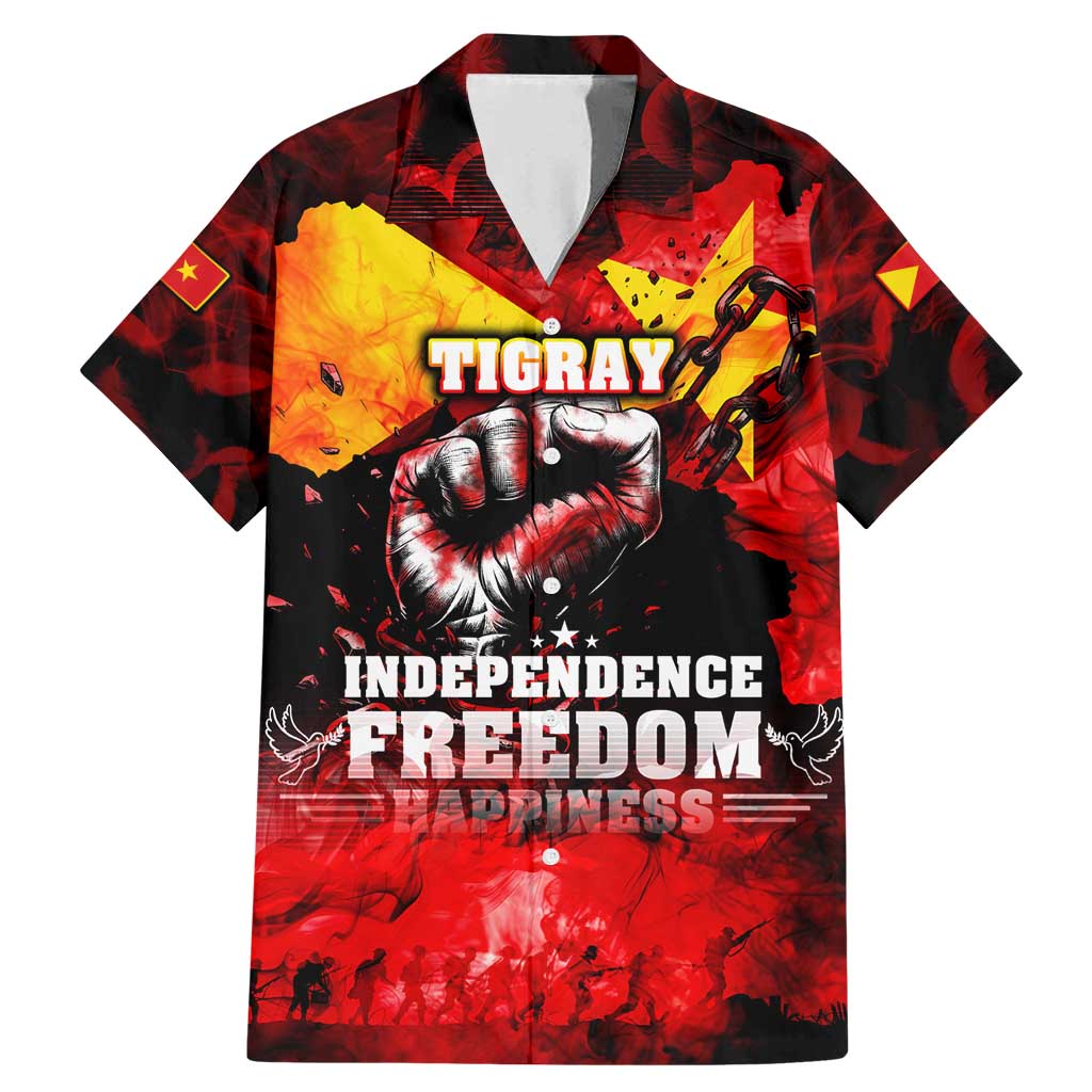 I Stand with Tigray Family Matching Mermaid Dress and Hawaiian Shirt Tigray Independence - Fist of Freedom