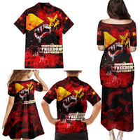 I Stand with Tigray Family Matching Puletasi and Hawaiian Shirt Tigray Independence - Fist of Freedom