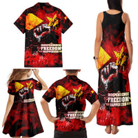 I Stand with Tigray Family Matching Tank Maxi Dress and Hawaiian Shirt Tigray Independence - Fist of Freedom