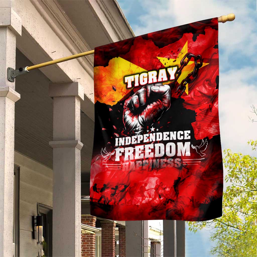 I Stand with Tigray Garden Flag Tigray Independence - Fist of Freedom