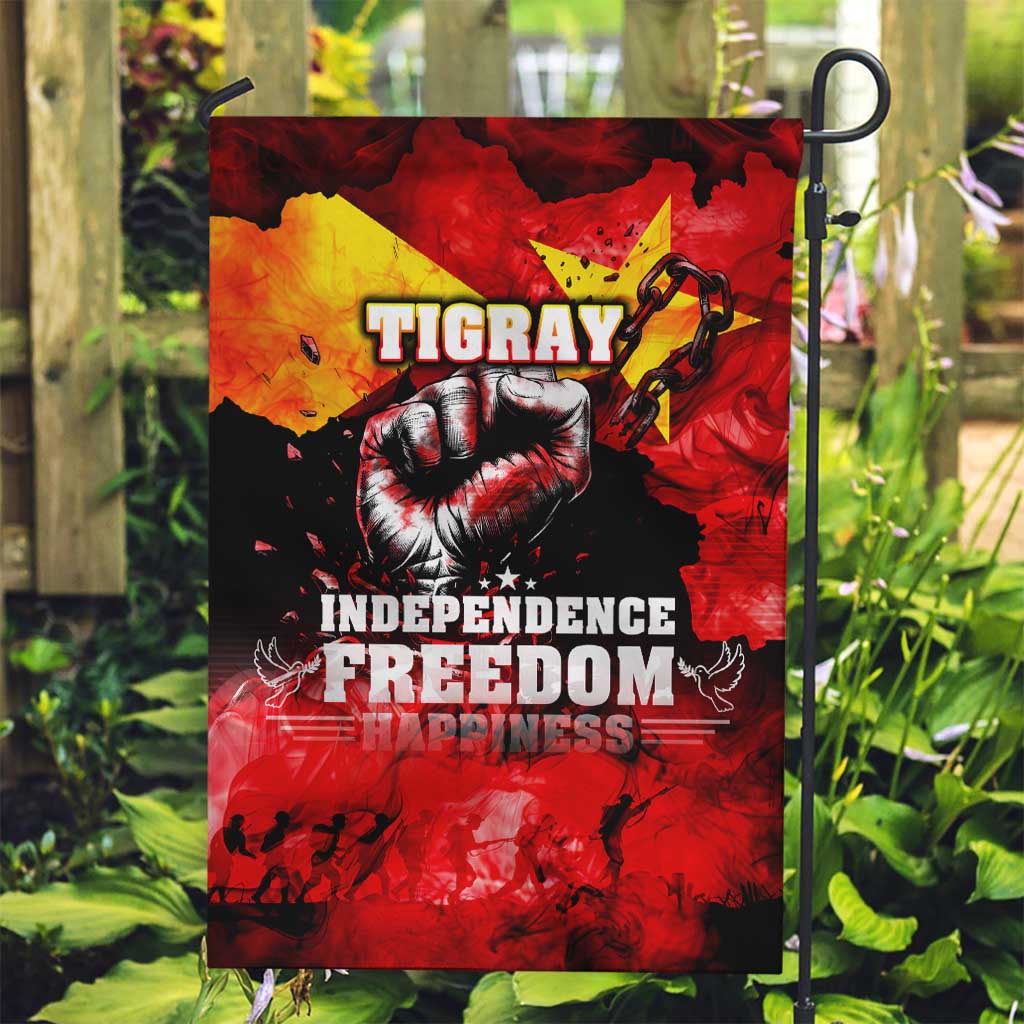 I Stand with Tigray Garden Flag Tigray Independence - Fist of Freedom