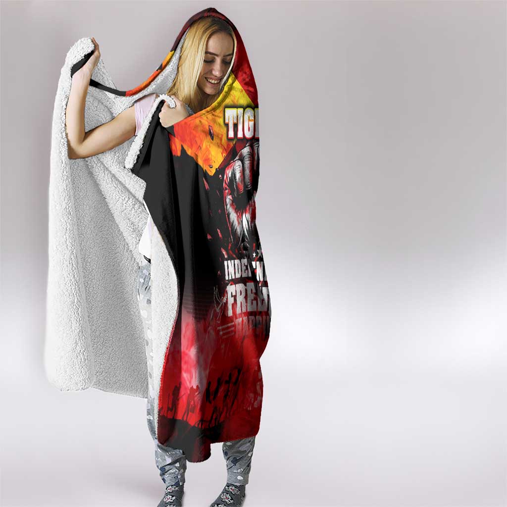 I Stand with Tigray Hooded Blanket Tigray Independence - Fist of Freedom