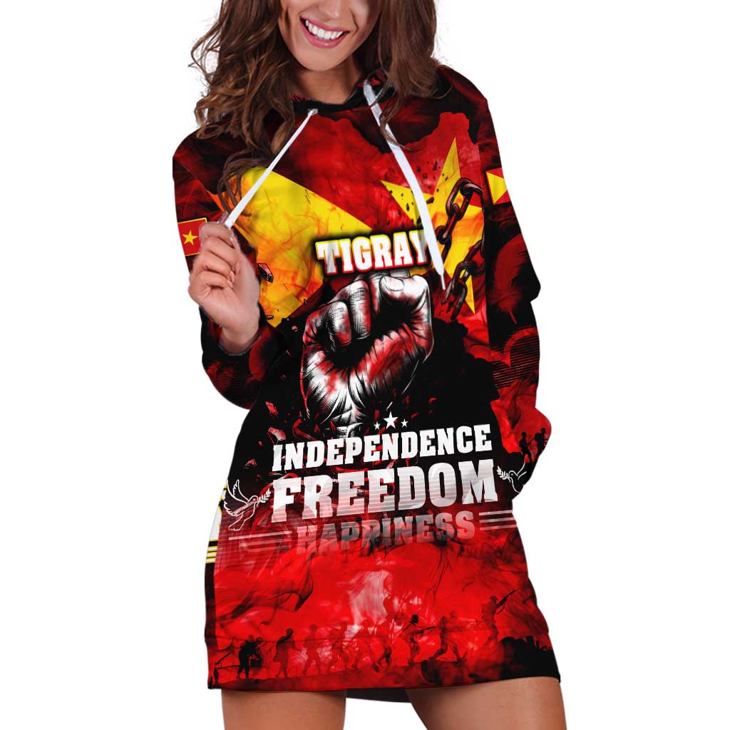 I Stand with Tigray Hoodie Dress Tigray Independence - Fist of Freedom