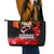 I Stand with Tigray Leather Tote Bag Tigray Independence - Fist of Freedom