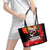 I Stand with Tigray Leather Tote Bag Tigray Independence - Fist of Freedom