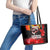 I Stand with Tigray Leather Tote Bag Tigray Independence - Fist of Freedom