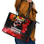 I Stand with Tigray Leather Tote Bag Tigray Independence - Fist of Freedom
