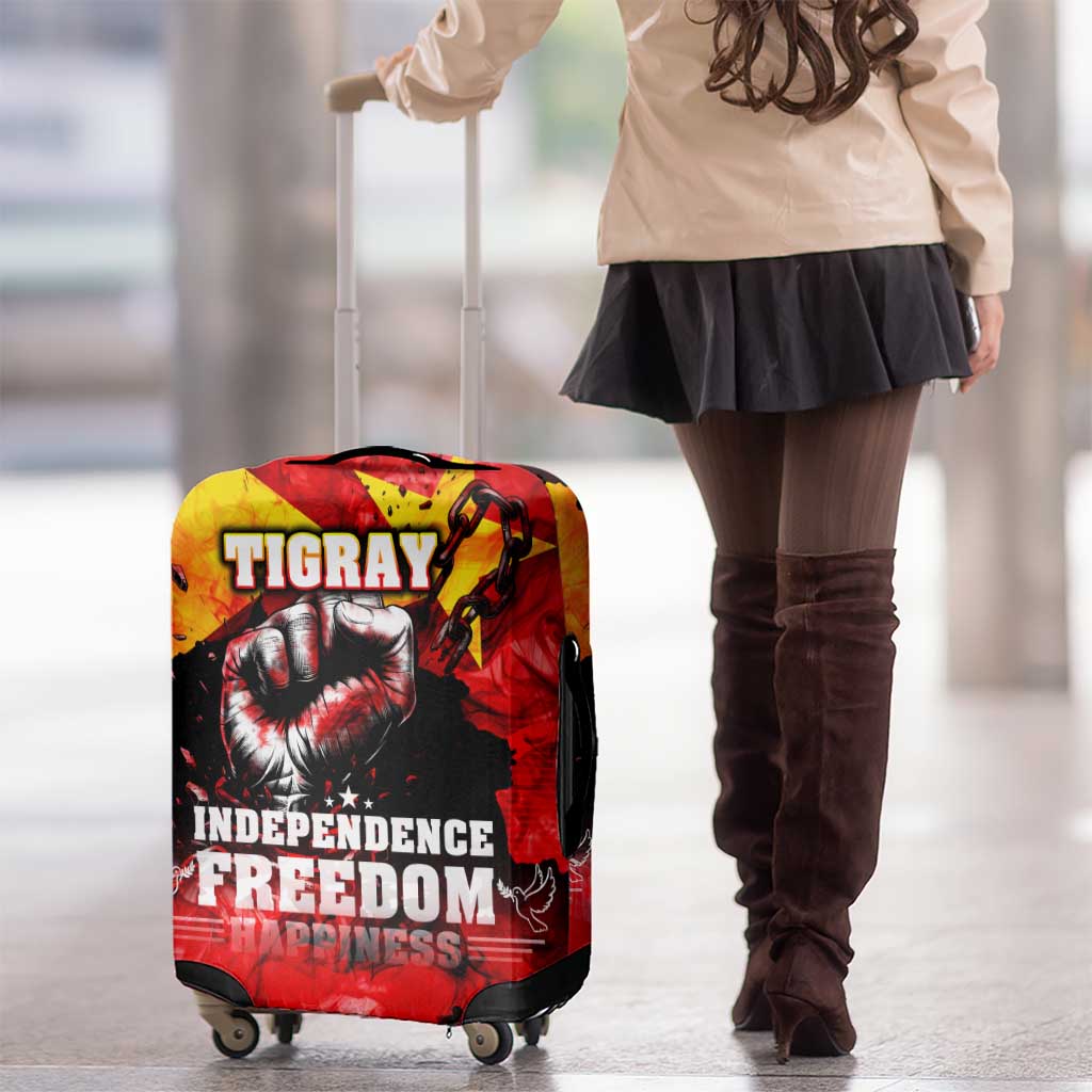 I Stand with Tigray Luggage Cover Tigray Independence - Fist of Freedom