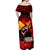 I Stand with Tigray Off Shoulder Maxi Dress Tigray Independence - Fist of Freedom
