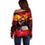 I Stand with Tigray Off Shoulder Sweater Tigray Independence - Fist of Freedom