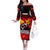 I Stand with Tigray Off The Shoulder Long Sleeve Dress Tigray Independence - Fist of Freedom