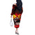 I Stand with Tigray Off The Shoulder Long Sleeve Dress Tigray Independence - Fist of Freedom