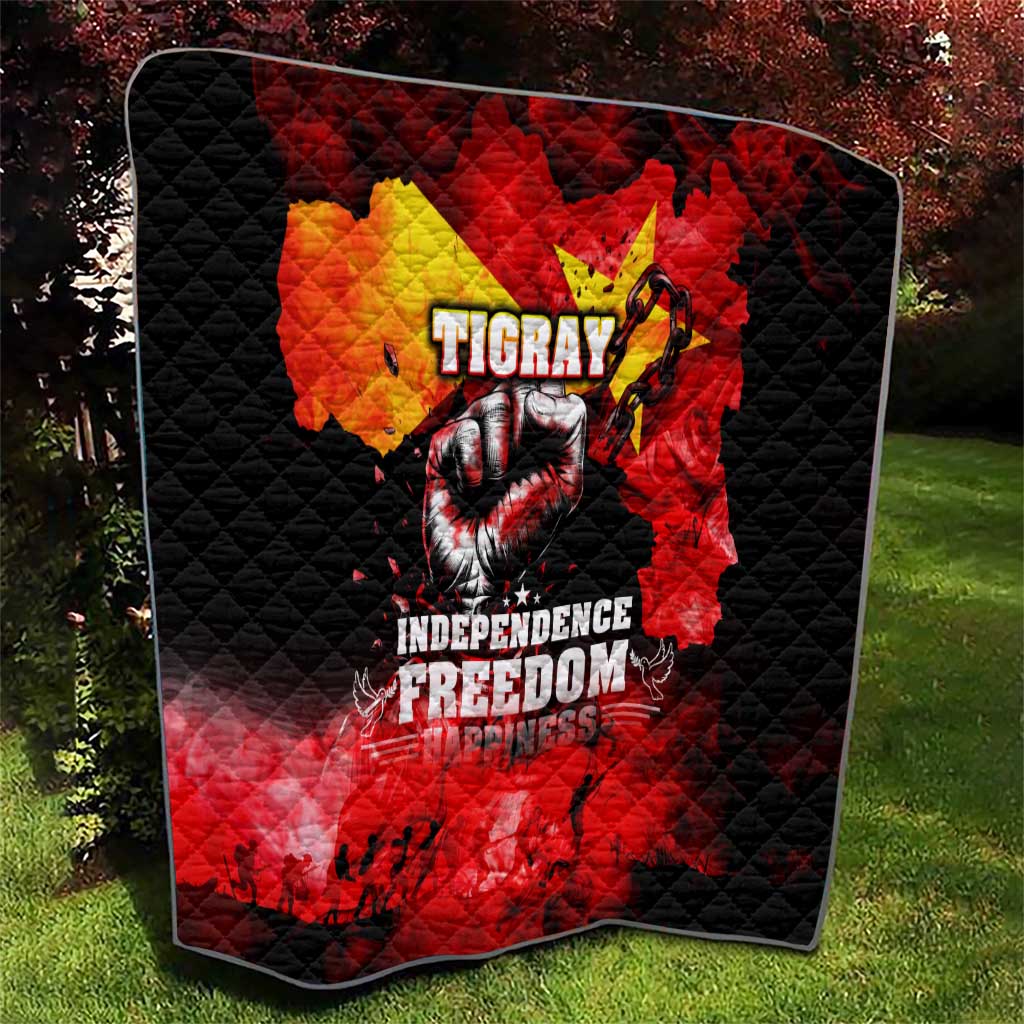 I Stand with Tigray Quilt Tigray Independence - Fist of Freedom