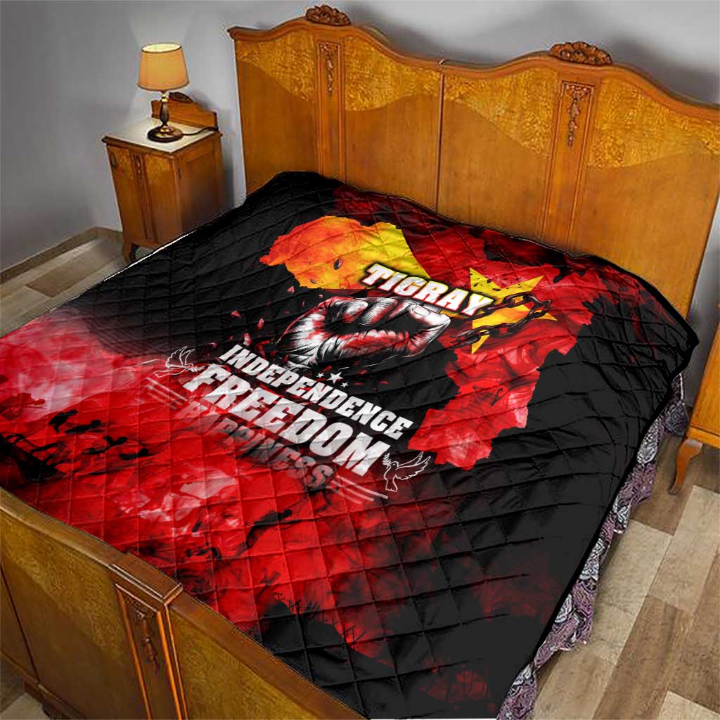 I Stand with Tigray Quilt Tigray Independence - Fist of Freedom