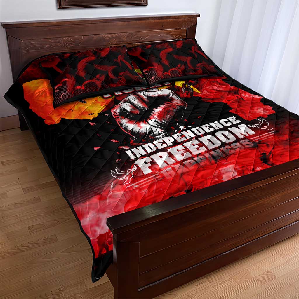 I Stand with Tigray Quilt Bed Set Tigray Independence - Fist of Freedom