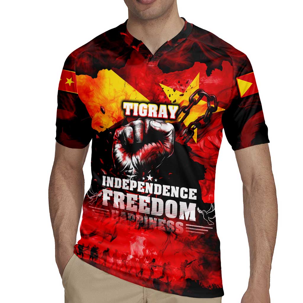 I Stand with Tigray Rugby Jersey Tigray Independence - Fist of Freedom