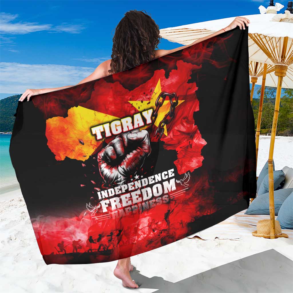 I Stand with Tigray Sarong Tigray Independence - Fist of Freedom