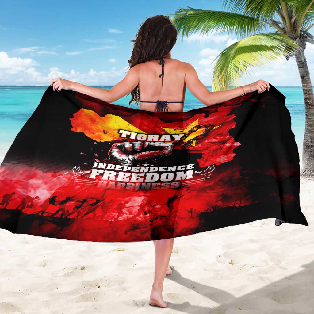 I Stand with Tigray Sarong Tigray Independence - Fist of Freedom