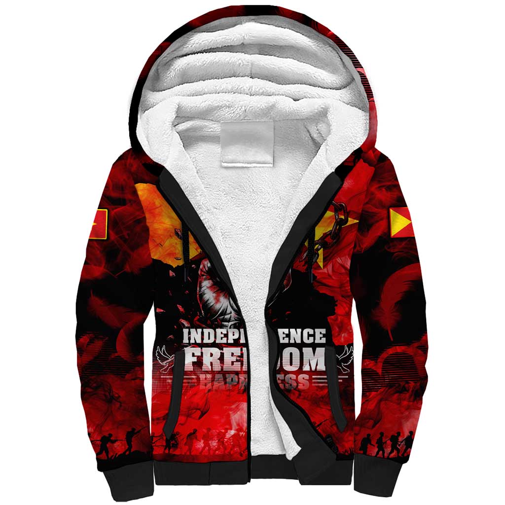 I Stand with Tigray Sherpa Hoodie Tigray Independence - Fist of Freedom