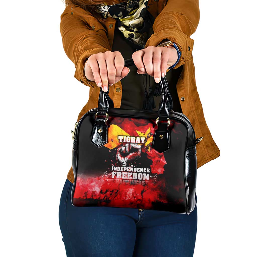 I Stand with Tigray Shoulder Handbag Tigray Independence - Fist of Freedom