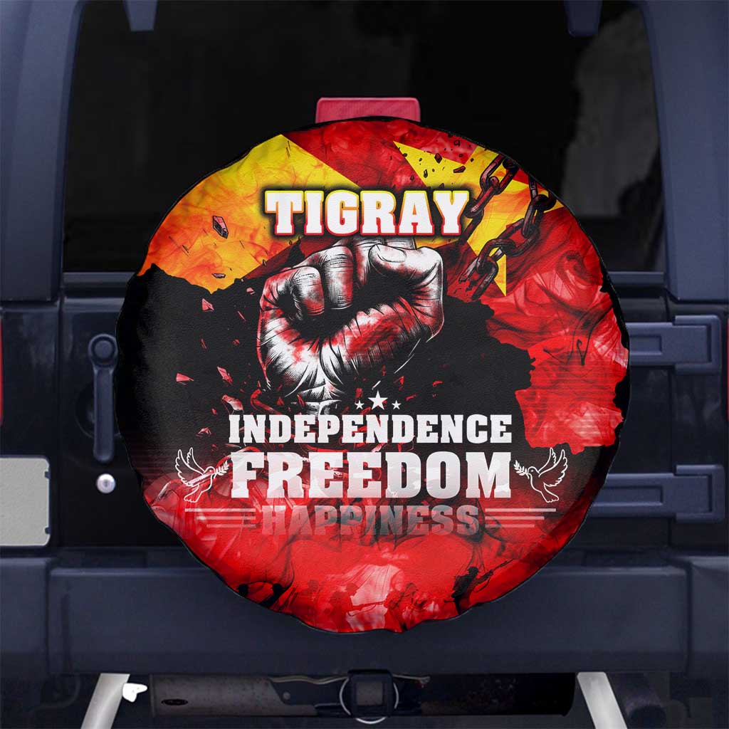 I Stand with Tigray Spare Tire Cover Tigray Independence - Fist of Freedom