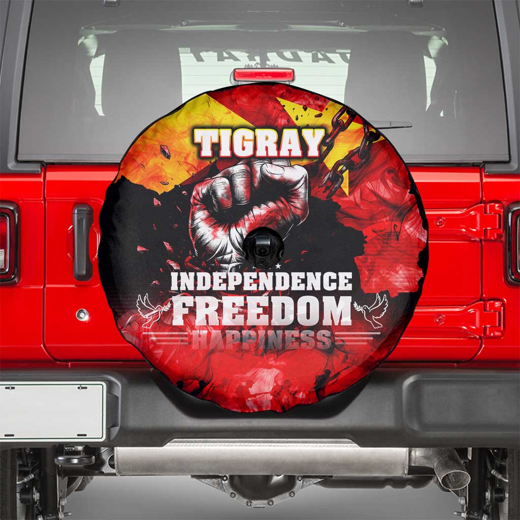 I Stand with Tigray Spare Tire Cover Tigray Independence - Fist of Freedom