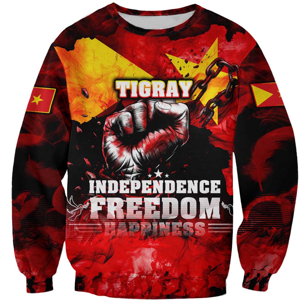 I Stand with Tigray Sweatshirt Tigray Independence - Fist of Freedom
