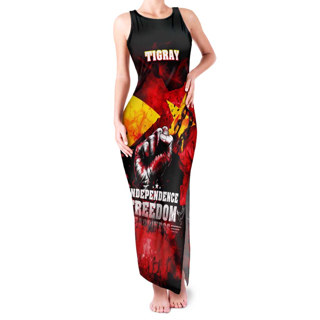 I Stand with Tigray Tank Maxi Dress Tigray Independence - Fist of Freedom