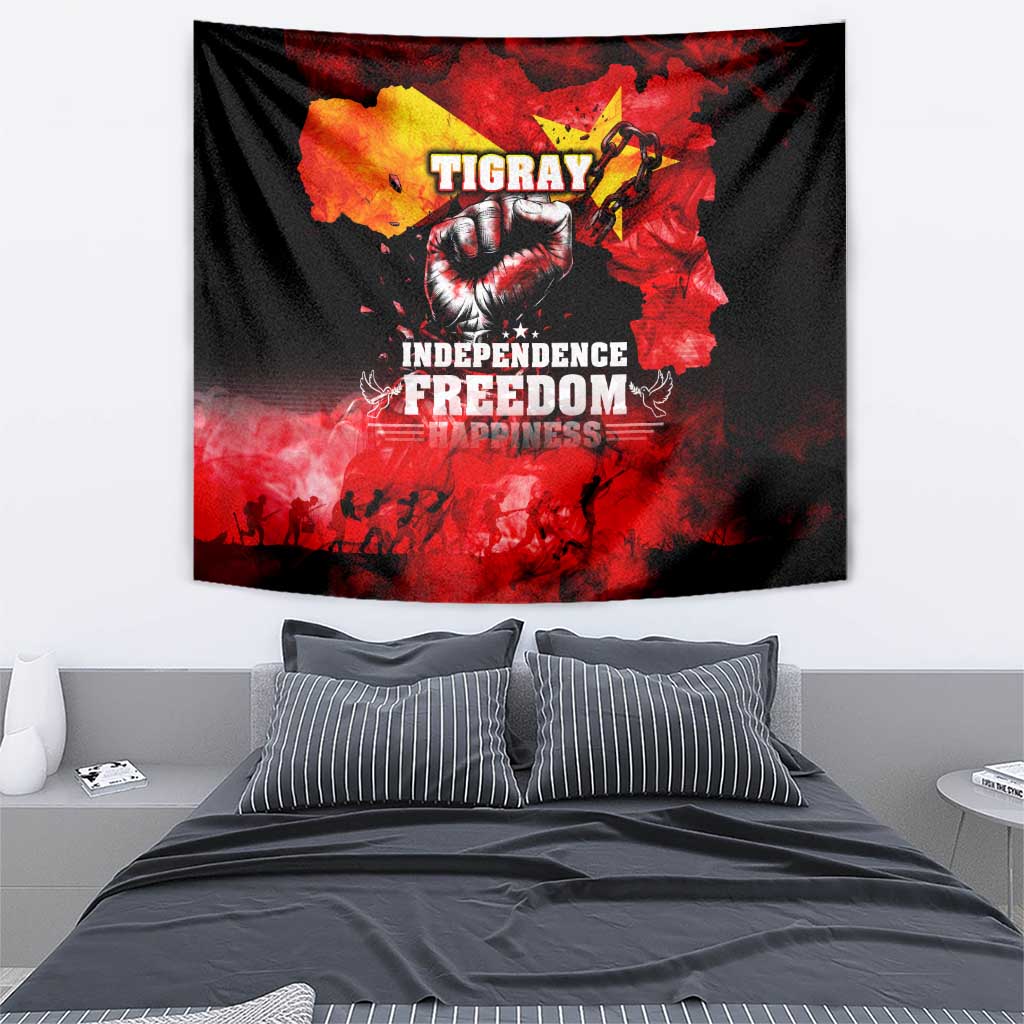 I Stand with Tigray Tapestry Tigray Independence - Fist of Freedom