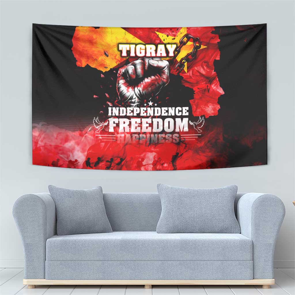I Stand with Tigray Tapestry Tigray Independence - Fist of Freedom