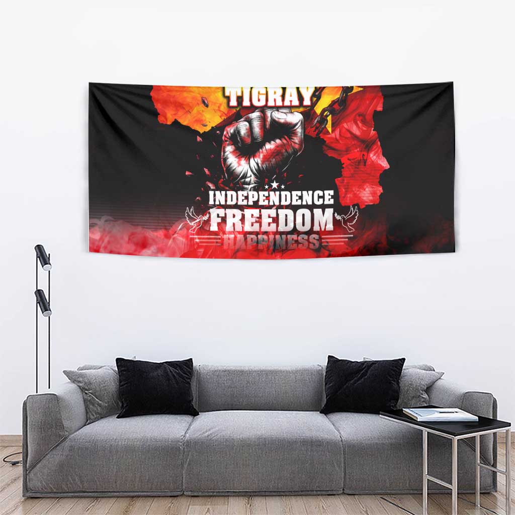 I Stand with Tigray Tapestry Tigray Independence - Fist of Freedom
