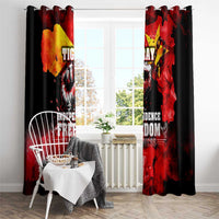 I Stand with Tigray Window Curtain Tigray Independence - Fist of Freedom