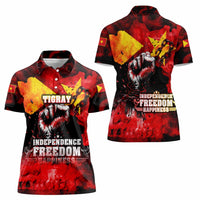 I Stand with Tigray Women Polo Shirt Tigray Independence - Fist of Freedom