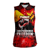 I Stand with Tigray Women Sleeveless Polo Shirt Tigray Independence - Fist of Freedom