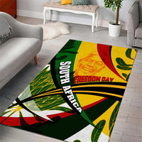 South Africa Freedom Day Area Rug Mandela Legacy National Pride Protea Flower
