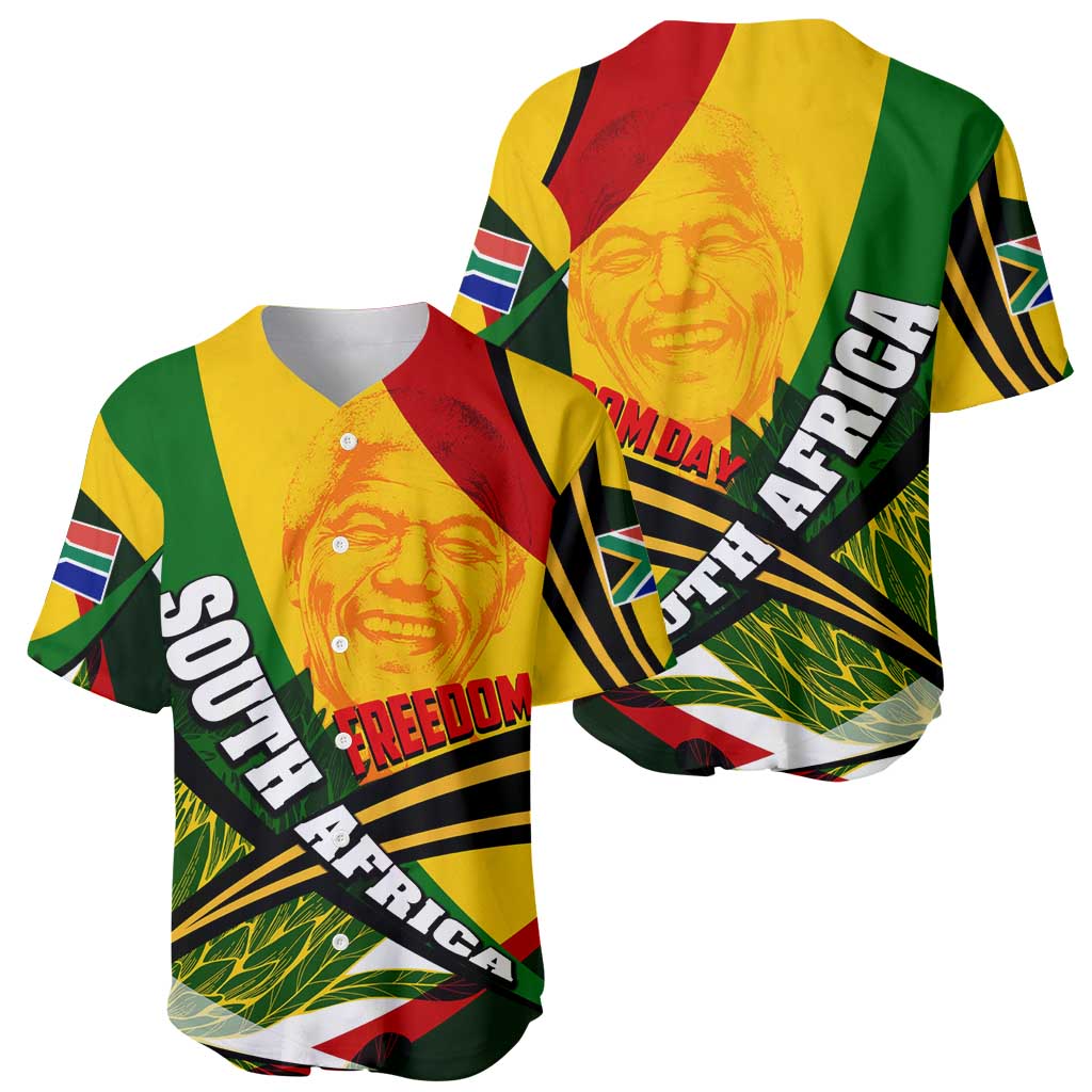 South Africa Freedom Day Baseball Jersey Mandela Legacy National Pride Protea Flower