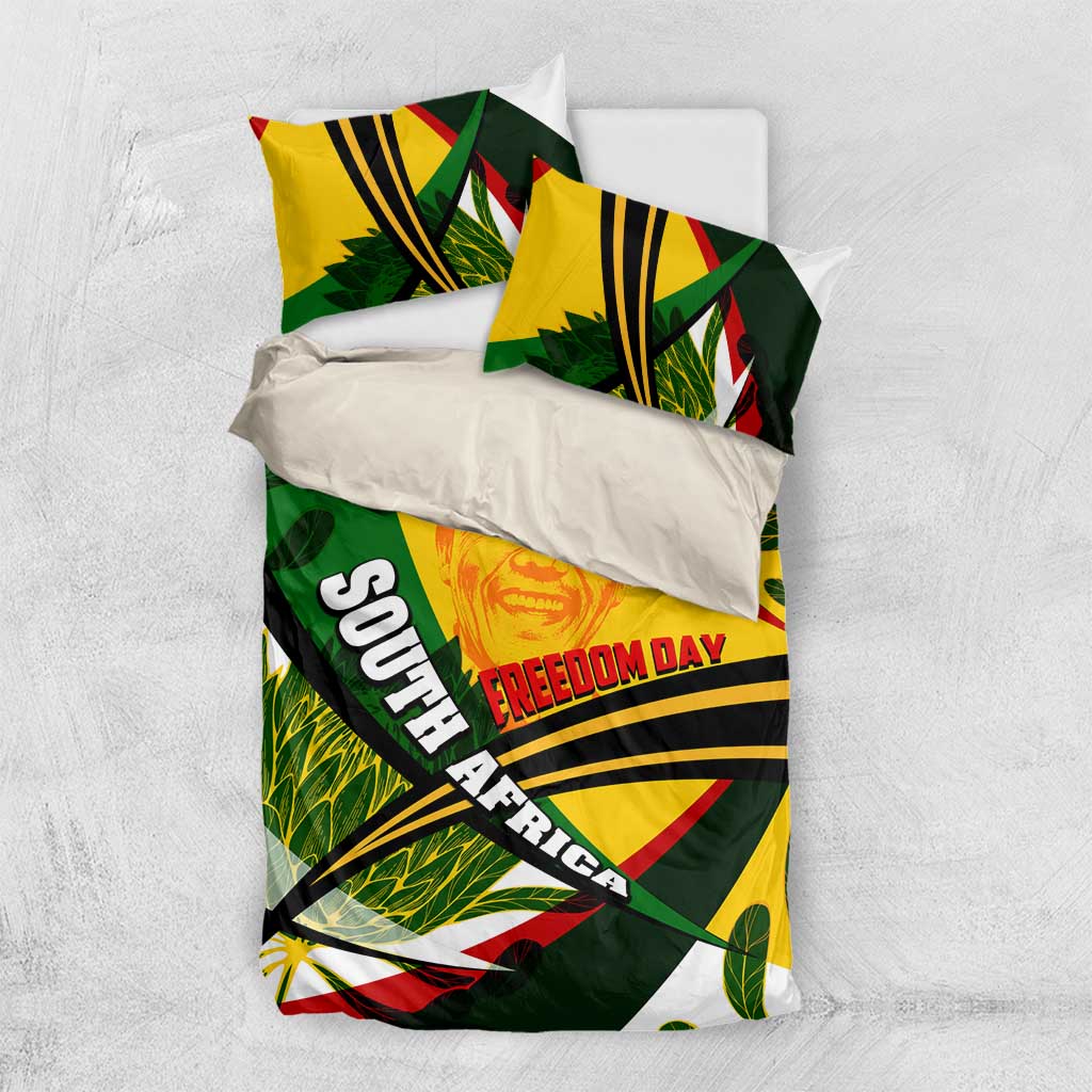 South Africa Freedom Day Bedding Set Mandela Legacy National Pride Protea Flower