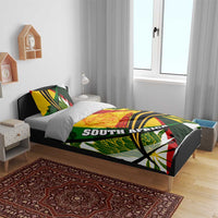 South Africa Freedom Day Bedding Set Mandela Legacy National Pride Protea Flower