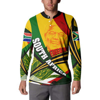 South Africa Freedom Day Button Sweatshirt Mandela Legacy National Pride Protea Flower
