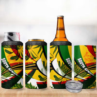 South Africa Freedom Day 4 in 1 Can Cooler Tumbler Mandela Legacy National Pride Protea Flower