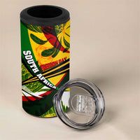 South Africa Freedom Day 4 in 1 Can Cooler Tumbler Mandela Legacy National Pride Protea Flower