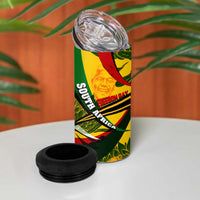 South Africa Freedom Day 4 in 1 Can Cooler Tumbler Mandela Legacy National Pride Protea Flower