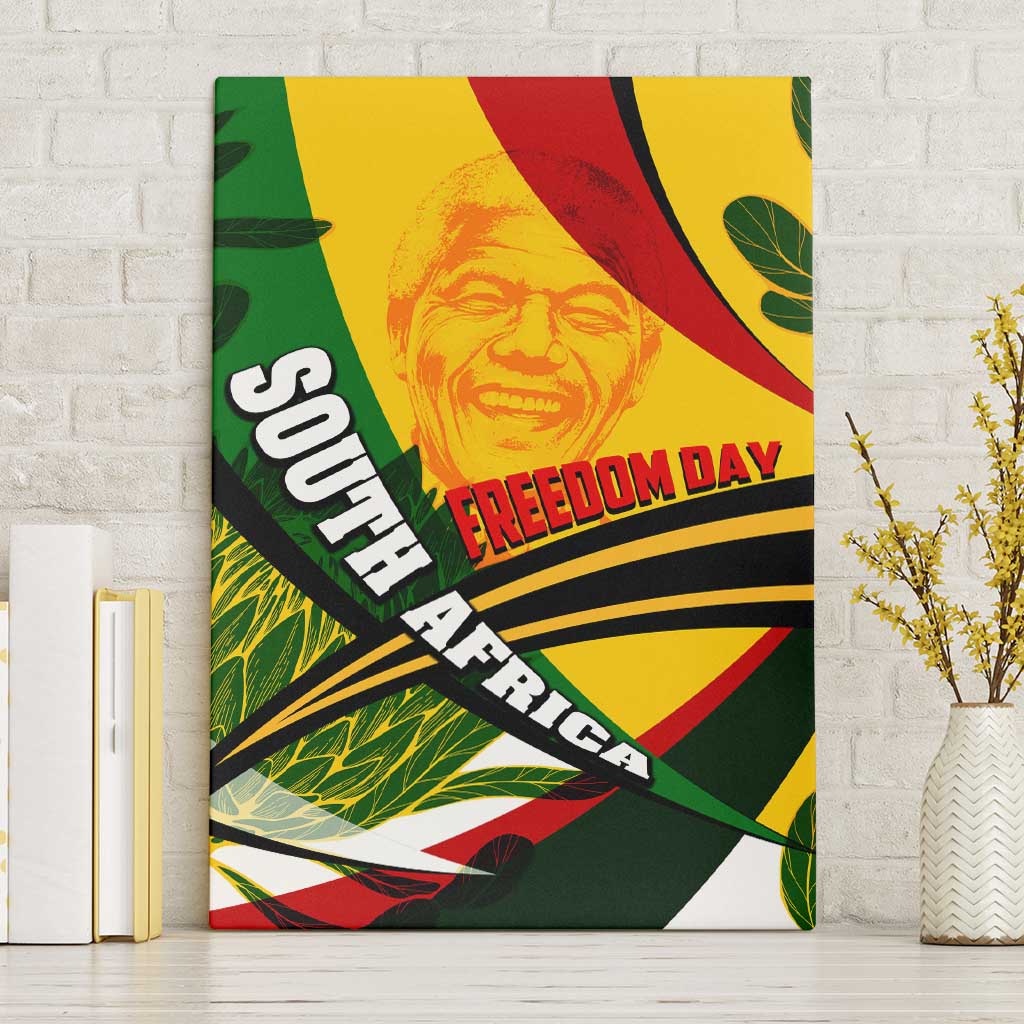 South Africa Freedom Day Canvas Wall Art Mandela Legacy National Pride Protea Flower
