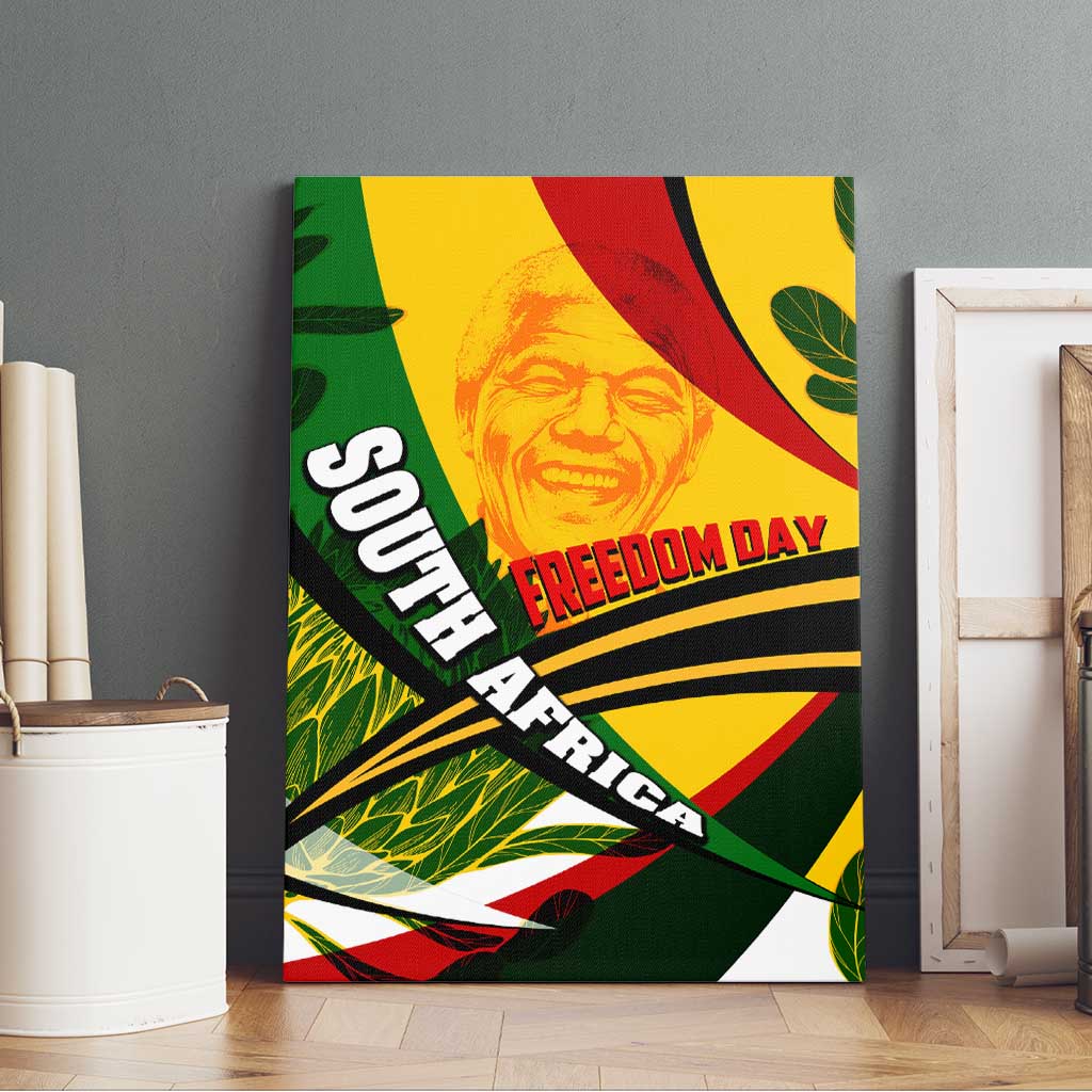 South Africa Freedom Day Canvas Wall Art Mandela Legacy National Pride Protea Flower