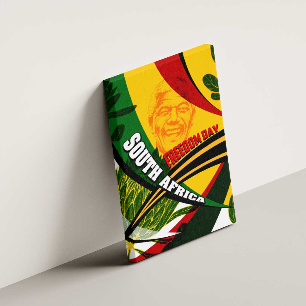 South Africa Freedom Day Canvas Wall Art Mandela Legacy National Pride Protea Flower