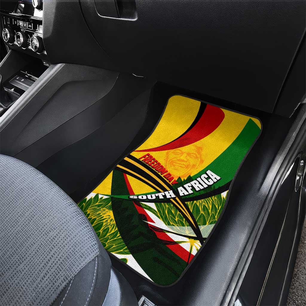 South Africa Freedom Day Car Mats Mandela Legacy National Pride Protea Flower