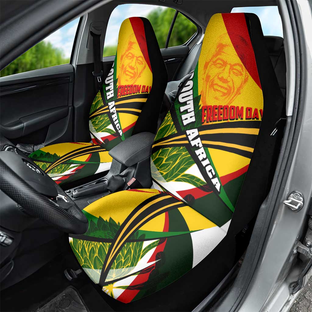 South Africa Freedom Day Car Seat Cover Mandela Legacy National Pride Protea Flower